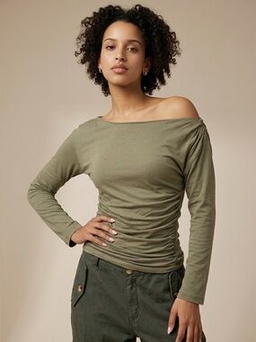 Intimately Free People Night We Met Top Army Green Off Shoulder Size M